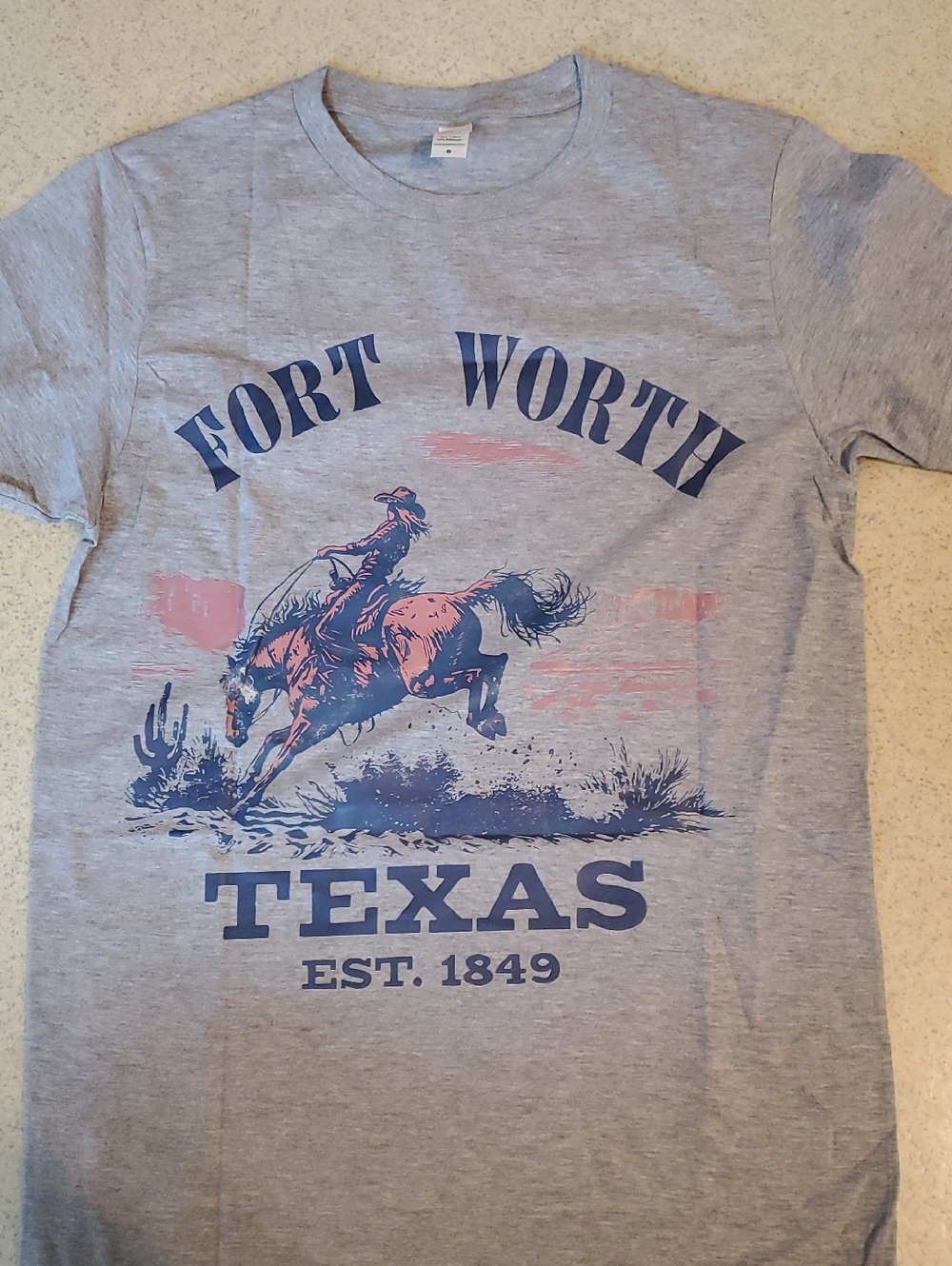 Fort Worth Texas Grey Graphic Tee